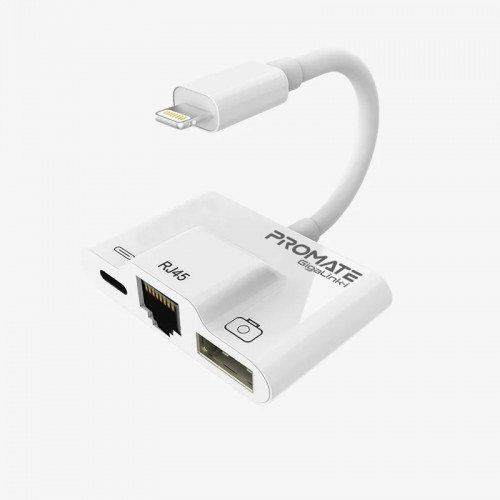 Hub Lightning OTG haute vitesse Promate GigaLink‐i 3-en-1