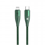 Promate iCord‐PD20 20W Power Delivery High Tensile Strength Lightning Cable, Green