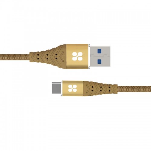 Promate NerveLink-C High Speed USB-C Data & Charge Cable, Yellow