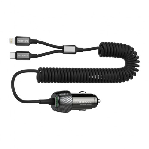 Promate PowerDrive‐33PDCI built-in Lightning Connector and USB-C