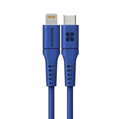 Promate Powerlink 20W USB-C to Lightning Data and Charge Cable, 3M Length, Blue