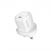 Promate PowerPort‐25 5W Power Delivery USB-C Wall Charger, White