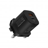 Promate PowerPort‐33 33W Power Delivery GaNFast™ Charging Adapter, Back