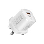 Promate PowerPort-33 33W Power Delivery GaNFast™ Charging Adapter, White