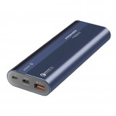 Promate PowerTank-20 20000mAh Ultra-Fast Charging Power Bank with 18Watt Power Delivery and QC 3.0,BLUE