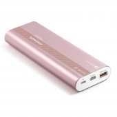 Promate PowerTank-20 20000mAh Ultra-Fast Charging Power Bank with 18Watt Power Delivery and QC 3.0, Rose gold