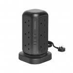 Promate PowerTower‐5 16-in-1 Multi-Socket Surge Protected Power Tower
