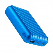 Promate Titan‐10C Ultra-Compact Rugged Power Bank with USB-C Input & Output ,blue