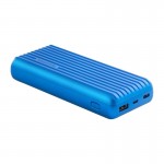 Promate Titan‐20C 20000mAh High-Capacity Power Bank with 3.1A Dual USB Output, blue