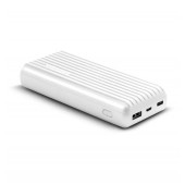 Promate Titan‐20C 20000mAh High-Capacity Power Bank with 3.1A Dual USB Output, White