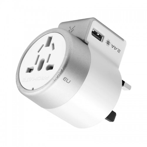 منافذ USB مزدوجة من بروميت تويست وتوفر مخرج شحن قوي بقدرة 12 وات، باللون الأبيض