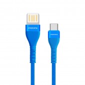 Promate VigoRay‐C 2A Type-C™ Cable with 1.2m Tangle Free Cord and Long Bend Lifespan, Blue