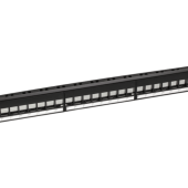 SCSPPU24UTP Opterna 19” Modular UTP patch panel, 24 ports, 1U, without modules, with rear cable management