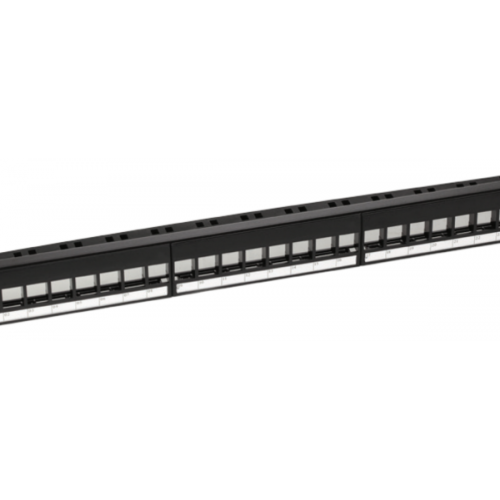 SCSPPU24UTP Panneau de brassage UTP modulaire Opterna 19", 24 ports, 1U, sans modules, avec gestion des câbles arrière