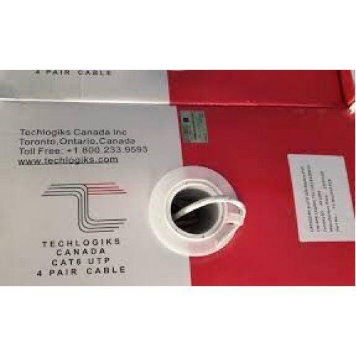 Techlogiks TL-BULKUTPC6 Cat6 UTP 23AWG PVC Cable 305meter Roll