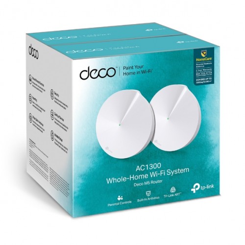 TPLink Deco M5 AC1300 Whole Home Mesh Wi-Fi System - 2-Pack