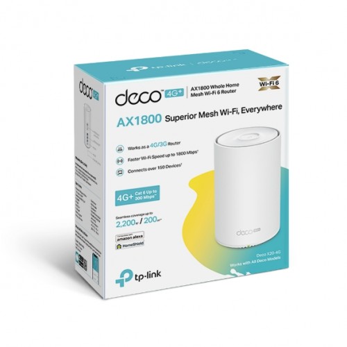 Tp-Link Deco X20-4G 4G+ AX3000 Whole Home Mesh WiFi 6 Gateway - 1 Pack