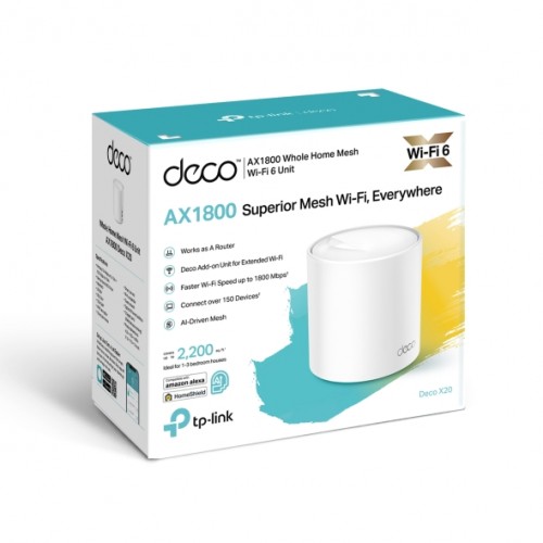 TPLink Deco X20 AX1800 Whole Home Mesh Wi-Fi 6 System - 1-Pack