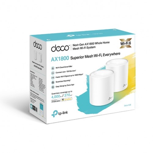 TPLink Deco X20 AX1800 Whole Home Mesh Wi-Fi 6 System - 2-Pack