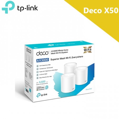TPLink Deco X50 AX3000 Whole Home Mesh WiFi 6 System - 2 Pack