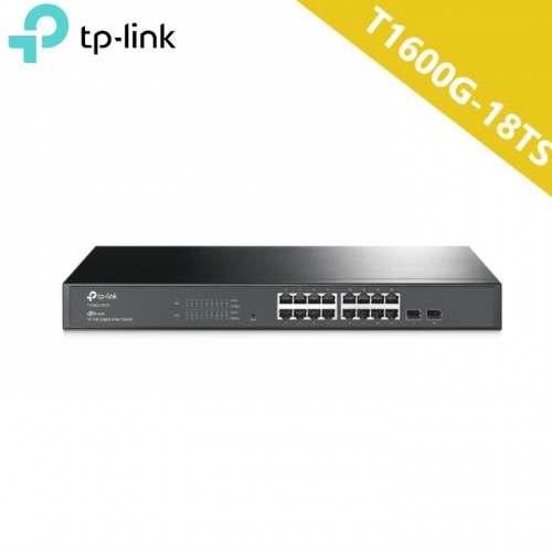 Tp-Link (T1600G-18TS(TL-SG2216) Switch intelligent Gigabit JetStream™ 18 ports avec 2 emplacements SFP Gigabit