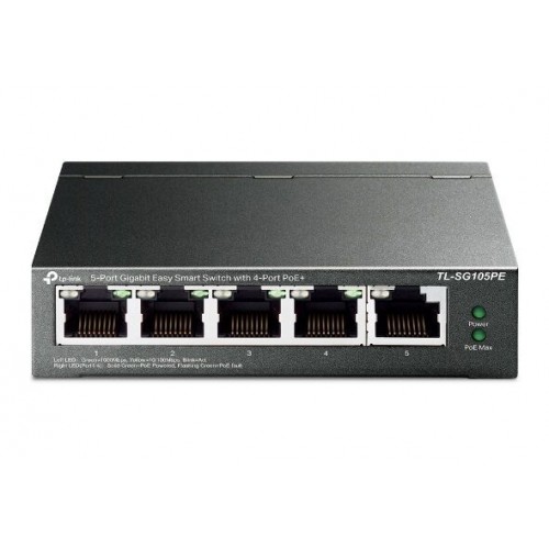 TP-Link TL-SG105PE 5-Port Gigabit Easy Smart Switch with 4-Port PoE+