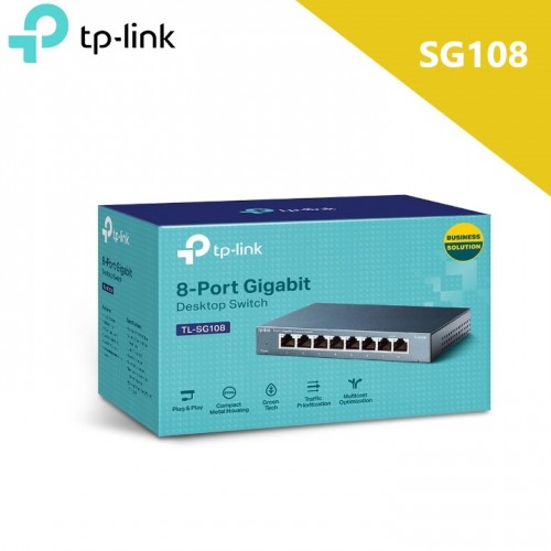 Commutateur de bureau Tp-Link TL-SG108 à 8 ports 10/100/1000 Mbps