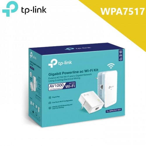Tp-Link TL-WPA7517 KIT AV1000 Gigabit Powerline ac Wi-Fi Kit