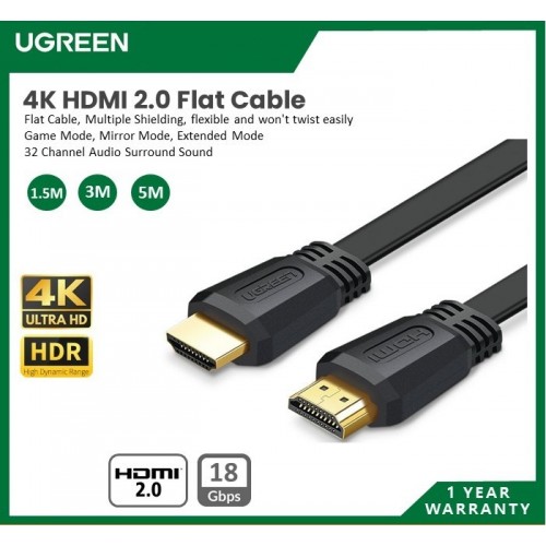 Ugreen ED015 HDMI cable, 4K 3m Black - 50820