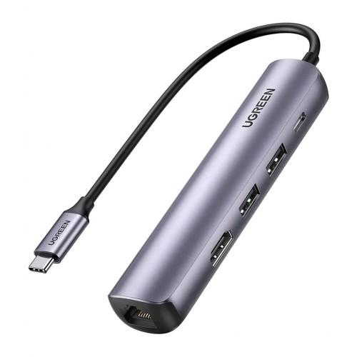Ugreen CM418 USB C Hub 60Hz 5-in-1 Gigabit USB C to Ethernet Adapter with 4K HDMI - 10919
