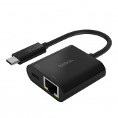 USB-C to Ethernet + Charge Adapter INC001btBK