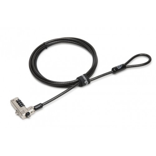 Kensington K68008EU Slim N17 Combination Laptop Lock for Wedge-Shaped Slots