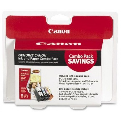 Canon 4479A292 Combo cartouches BCI-3e/BCI-6 et papier photo brillant