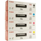 Canon 716 Toner Cartridge Set 4 Colors Black, cyan, magenta, yellow