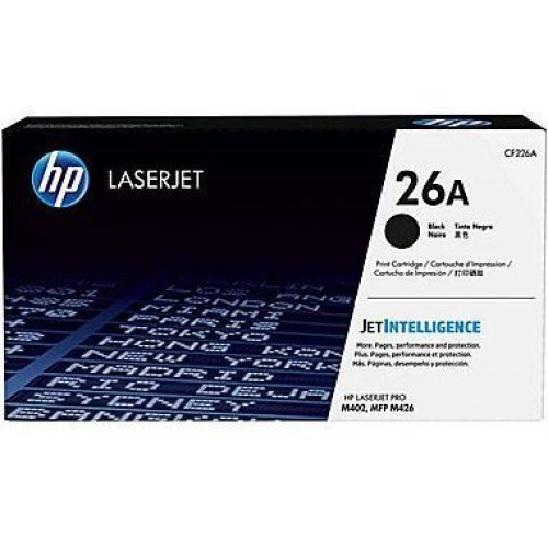 Cartouche de toner Laserjet noire originale Hp 26a cf226a