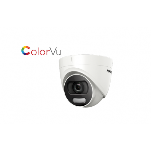 Hikvision (DS-2CE72HFT-E (2,8 mm) Caméra à tourelle fixe ColorVu PoC 5 MP