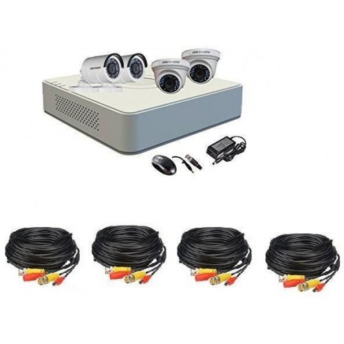 HiLook par Hikvision DS-J142I/7104HQHI-K1+4CAM Kit Bullet 4 canaux H.265 2 MP
