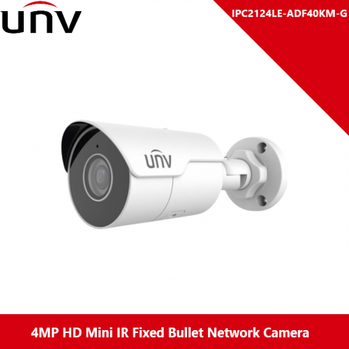UNV IPC2124LE-ADF40KM-G كاميرا شبكية بدقة 4 ميجابكسل عالية الدقة تعمل بالأشعة تحت الحمراء ثابتة على شكل رصاصة