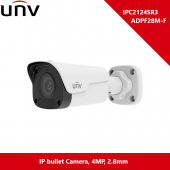 UNV (IPC2124SR3-ADPF28M-F) IP bullet Camera, 4MP, 2.8mm