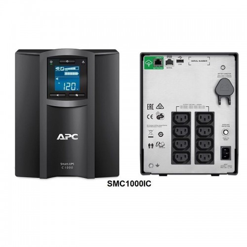APC (SMC1000IC) وحدة UPS الذكية 1000 فولت أمبير LCD برجية 230 فولت مع SmartConnect