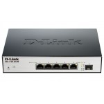 D-Link (DGS-1100-06) 5-port 1000Base-T Easy Smart gigabit Switch with 1 x SFP port MetroEthernet switch