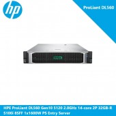 HPE ProLiant DL560 Gen10 5120 2.0GHz 14-core 2P 32GB-R S100i 8SFF 1x1600W PS Entry Server