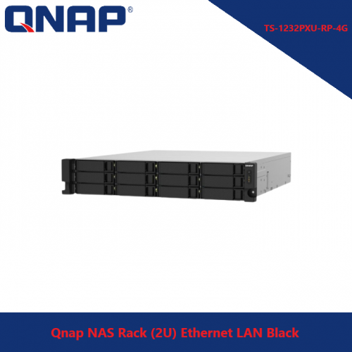 QNAP (TS-1232PXU-RP-4G) Rack NAS (2U) Ethernet LAN Noir