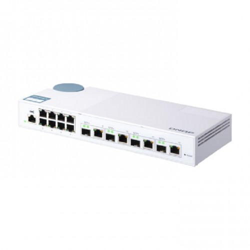 QNAP QSW-M408-4C 12-Port Gigabit Managed Switch with 10G SFP+ / RJ45 Combo Ports