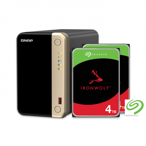 QNAP TS-264-8G-US with 2 x 4TB Seagate IronWolf Drives