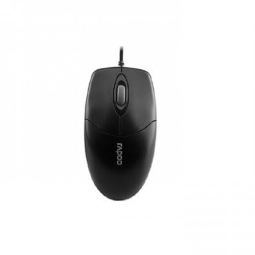 Rapoo N1020 Wired Optical Mouse - Black - 17938