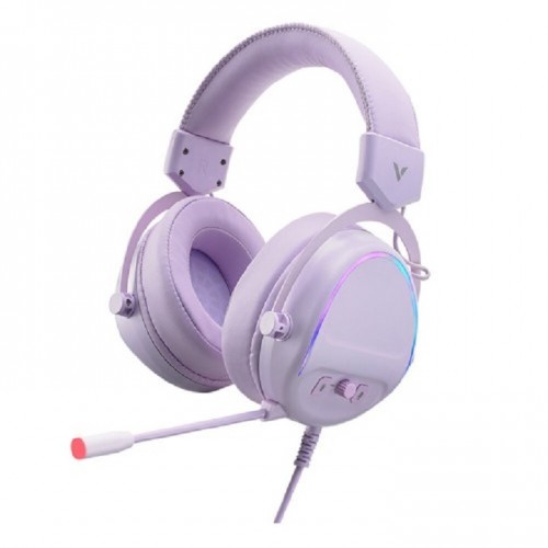 Rapoo VH650 Wired Gaming Headset Virtual 7.1 Channel 50MM Sound Unit RGB Backlit Headphone - Purple