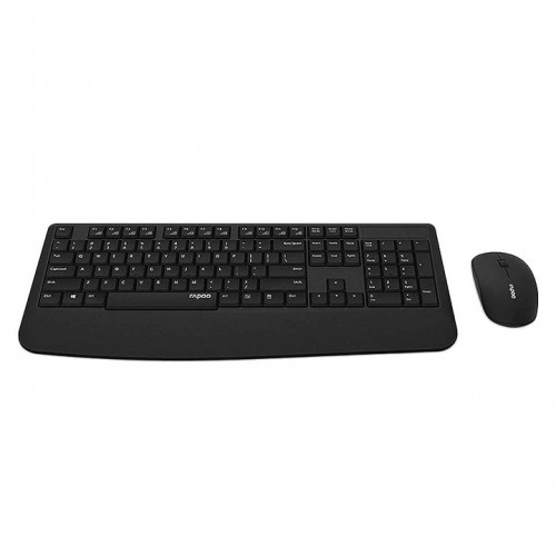Rapoo X1900 Wireless Keyboard and Mouse English - Black - 17956