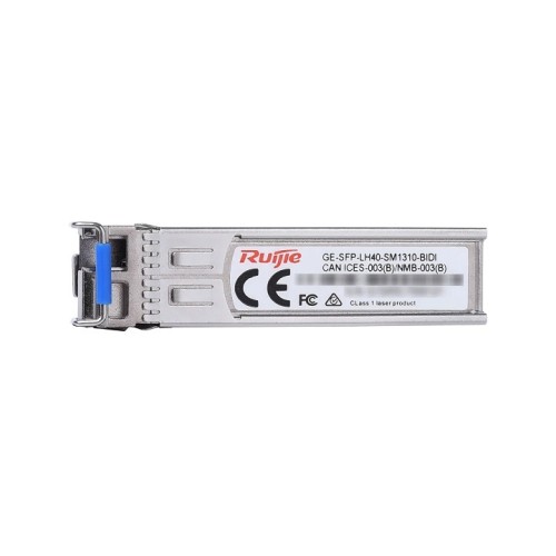 Ruijie GE-SFP-LH40-SM1310-BIDI 1000BASE-LX SFP 1310nm-TX/1550nm-RX 40-km DDM Simplex LC SMF Transceiver Module