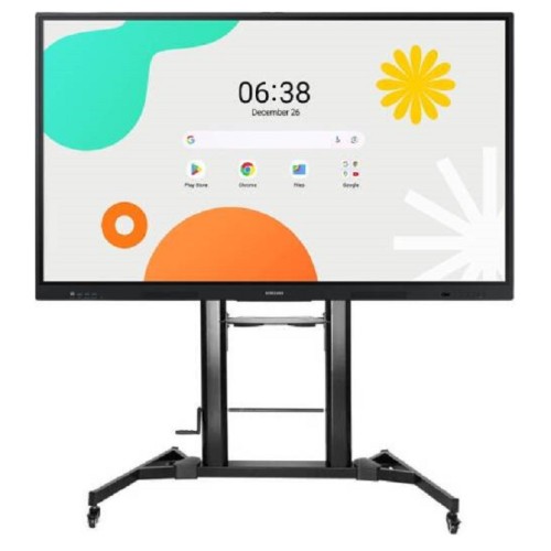 Écran interactif Samsung série WAF, écran tactile IR 4K UHD 75", support TV XL avec support TV Skill Tech SH 666 To - LH75WAFWLGCXUE/SH 666 To
